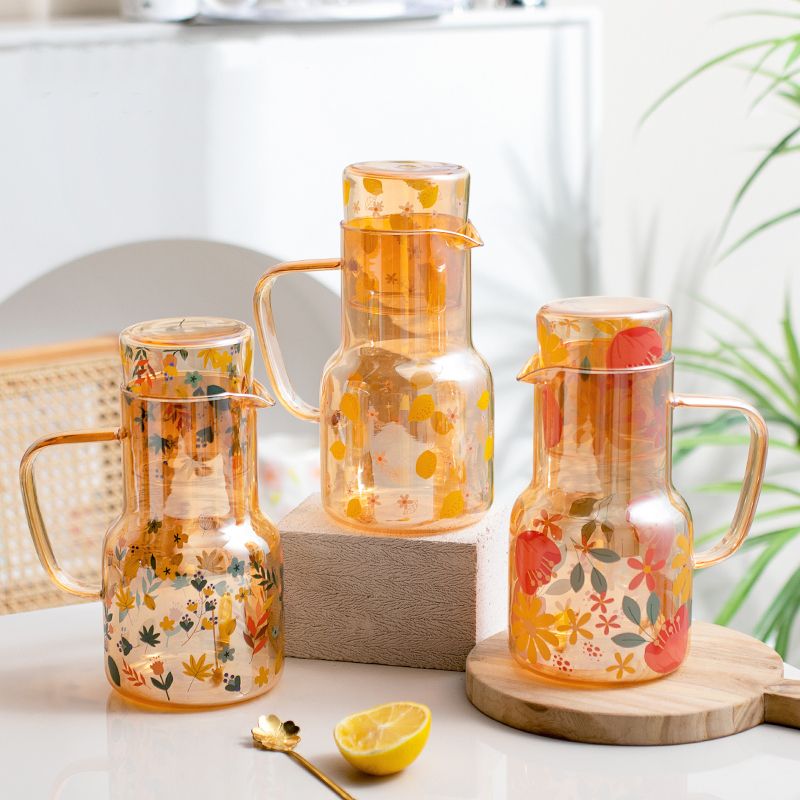 夏季家用高硼硅耐热玻璃杯日式水壶冷水壶耐高温一人饮一壶一杯