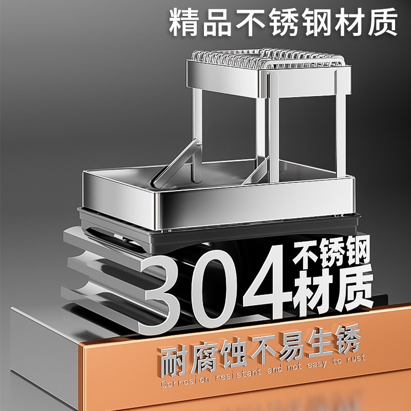 优选钢碗碟d收纳架厨房置物架台面水槽上折叠沥水架放碗盘碗筷碗.