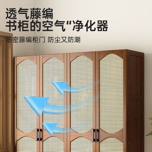 优选落地置物架简易多层一体靠墙书柜儿童学生家用U带门防尘储物.