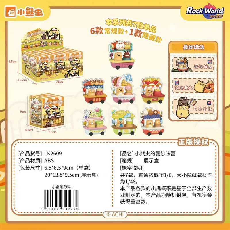 洛克星球小熊虫的曼妙味蕾按按解压装饰键盘盲盒可爱包挂隐藏玩具图片