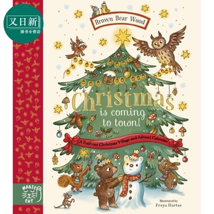 Wood Coming 倒数盲盒 Bear 翻翻书 又日新 棕熊森林 儿童翻页绘本 Christmas Brown Town 进口童书 英文原版
