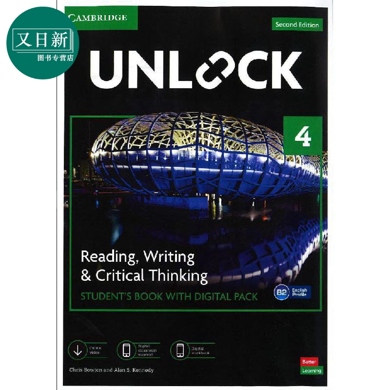 Unlock Cambridge 剑桥英语教材 英文原版 新版4级 读写 B2 reading writing 阅读写作英语 又日新