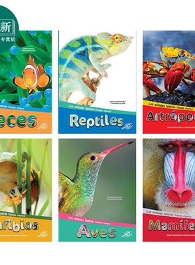 Spanish Science Readers 西班牙语原版少儿科普读物 动物系列6册套装 1-3年级 6-9岁 Mamíferos Aves Anfibios 又日新