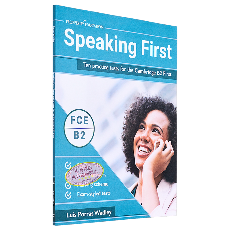 Speaking First Ten practice tests Cambridge B2 First 口语提升 剑桥FCE考试2等级 10套模拟测试练习英文原版 又日新