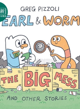漫画章节书 伯爵与沃姆2 Greg Pizzoli Earl & Worm #2 The Big Mess and Other Stories 英文原版 儿童幽默故事 又日新