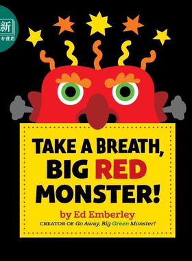 深呼吸 大红怪 Take a Breath Big Red Monster 英文原版 儿童情绪管理绘本故事 亲子读物 进口童书 精装 4岁以上 又日新