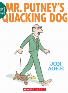 Jon Agee:Mr. Putney'S Quacking Dog (With Cd) 普特内先生的狗 英文原版 进口图书 儿童绘本 动物故事图画书 又日新