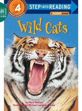 预售 Step into Reading Step 4 Wild Cats 兰登阅读进阶4：野猫记录（百科） 英文原版 儿童绘本 分级阅读 Mary Batten 又日新