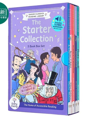 经典儿童文学入门套装5册 扫码听音频 Romeo and Juliet罗密欧与朱丽叶 白鲸 圣诞颂歌 巴斯克维尔的猎犬 科学怪人 英文原版章节书