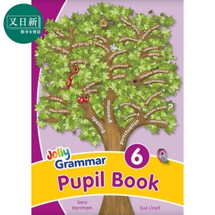 Letters 手写体字母 Jolly 英语版 快乐语法6 Precursive 英文原版 英式 Book Pupil 又日新 进口 Grammar 学生用书