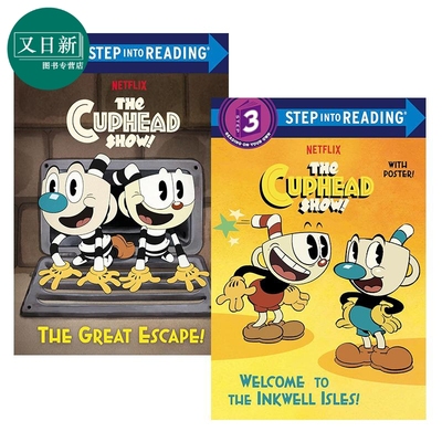 Step into Reading 兰登阅读进阶3 英文分级阅读茶杯兄弟2册 The Cuphead Show The Great Escape Inkwell Isles 又日新