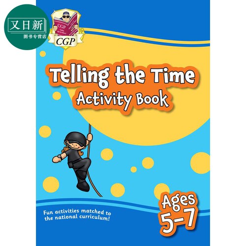 英国CGP教辅 5-7岁新认识时间活动书 New Telling the Time Activity Book for Ages 5-7 家庭学习含答案英文原版 又日新