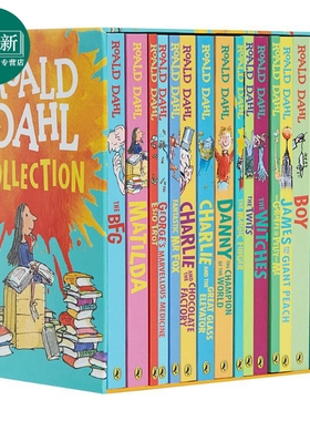 查理和巧克力工厂作者罗尔德达尔小说新版16册套装 Roald Dahl 少儿奇幻文学英文原版 玛蒂尔达 桥梁书BFG 又日新童书