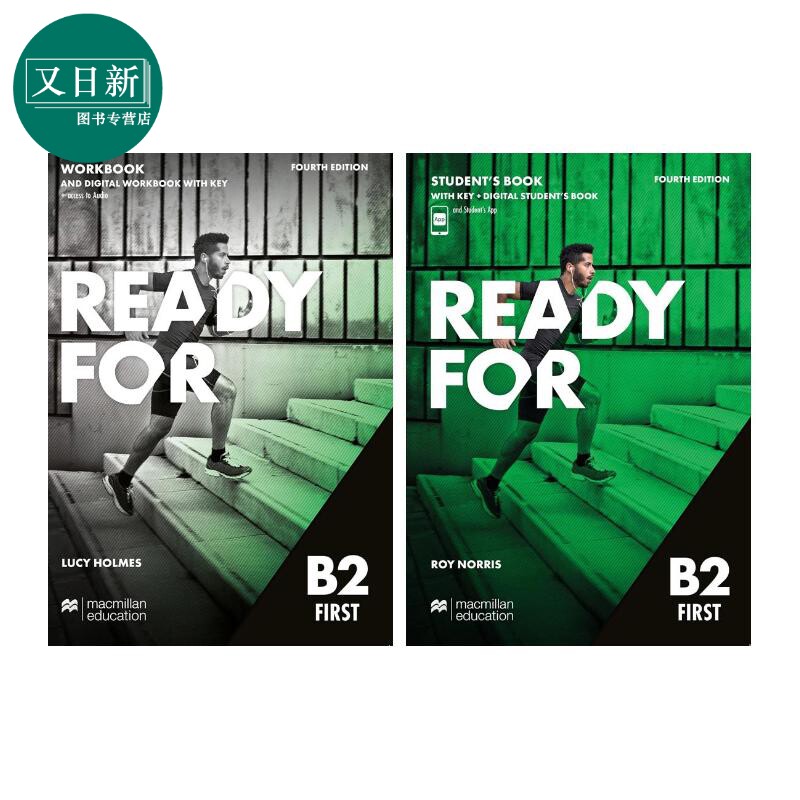 麦克米伦剑桥FCE考试备考学生用书+练习册套装第4版 含答案配电子书 Ready for B2 First Students Book Workbook 又日新