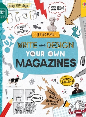 WRITE AND DESIGN YOUR OWN MAGAZINES 自己写:杂志创作 英文原版 进口童书 儿童工具书 写作参考书 精品儿童读物 又日新