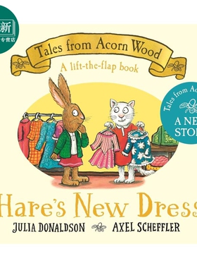 朱莉娅唐纳森 野兔的新衣服 Hare's New Dress 英文原版 儿童纸板书绘本 图画故事书 进口童书 Julia Donaldson 又日新