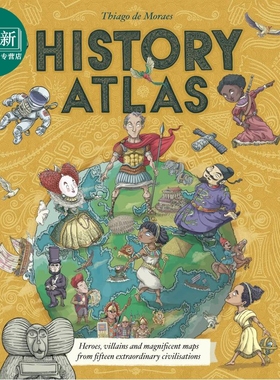 历史图集 History Atlas 英文原版 儿童历史科普绘本读物 穿越时空的环球之旅 历史人物故事 进口童书 学乐出版 又日新
