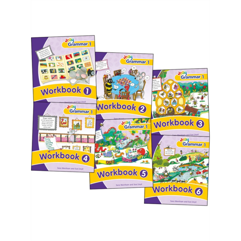 快乐语法1 练习册1-6 手写体字母 英式英语版 Jolly Grammar 1 Workbooks 1-6 In Precursive Letters 英文原版 又日新