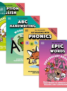 Mrs Wordsmith DK沃德史密斯夫人英语练习册教辅4册套装 书写 自然拼读 词汇 KS1 4-8岁 学龄前小学儿童 英文原版 又日新