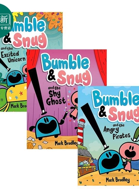 Bumble and Snug 小怪物小队3册套装 英文原版儿童绘本桥梁漫画书 the Angry Pirates Excited Unicorn Shy Ghost 又日新