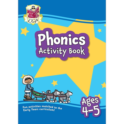 英国原版CGP教辅 New Phonics Activity Book for Ages 4-5 home learning 4-5岁新版自然拼读活动手册 家庭学习 又日新
