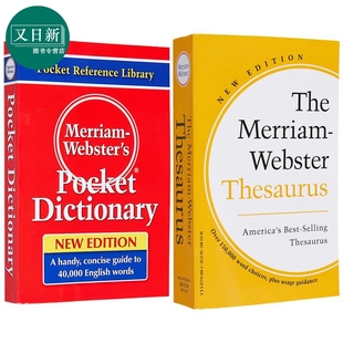 麦林韦氏词典2册 同义词词典2023年版The Merriam-Webster Thesaurus 麦林韦氏袖珍词典Pocket Dictionary  又日新