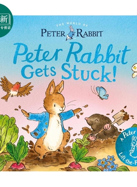 彼得兔被困住了 The World of Peter Rabbit Peter Rabbit Gets Stuck 英文原版 儿童纸板书绘本 翻翻书 进口童书 又日新