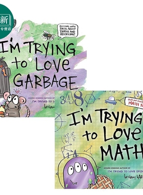 Bethany Barton STEM幽默绘本2册套装 学会垃圾分类 开始爱上数学I'm Trying to Love Math Garbage 英文原版进口图书 又日新