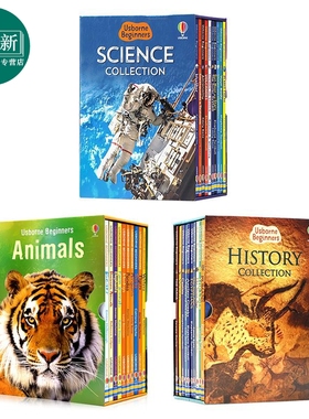英文原版尤斯伯恩初学者系列3盒共30册 科学历史动物 Usborne Beginners Science History Animals Boxset  又日新