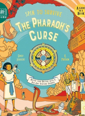 法老的诅咒 Spin To Survive The Pharaoh's Curse 英文原版 儿童自选冒险游戏书 历史故事读物 进口童书 8岁以上 又日新