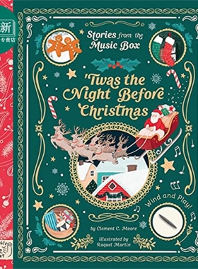 英文绘本音乐盒的故事圣诞前夕 Stories from the Music Box Twas the Night Before Christmas 儿童小初文学 又日新