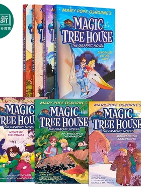 预售 Magic Tree House 神奇树屋7册 儿童桥梁漫画图画图像小说 英文原版 进口儿童读物 漫画故事书 6岁以上 魔法树屋 又日新