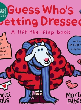 猜猜谁要穿衣服 Marta Altes Guess Whos Getting Dressed 英文原版 儿童纸板绘本 亲子图画书纸板书翻翻书 1-5岁 又日新