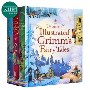 英文原版Usborne精装经典童话故事插画书3册 安徒生童话 一千零一夜Arabian Nights 格林童话Grimms Fairy Tales 又日新