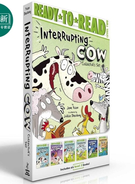 齐齐学会读2级 打断奶牛 6册  Ready-to-read level 2 Interrupting Cow Collector's Set Boxed Set 英文原版书 又日新