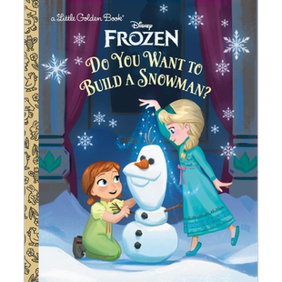 小金书 冰雪奇缘 你想创造一个雪人吗  Do You Want to Build a Snowman Little Golden Book Disney Frozen 原版 又日新