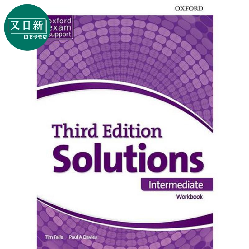 Oxford牛津大学出版 Solutions Intermediate Workbook 中级练习册 新版 第三版 ESL自学教辅 英语语言学习用书 书籍/杂志/报纸 进口教材/考试类/工具书类原版书 原图主图