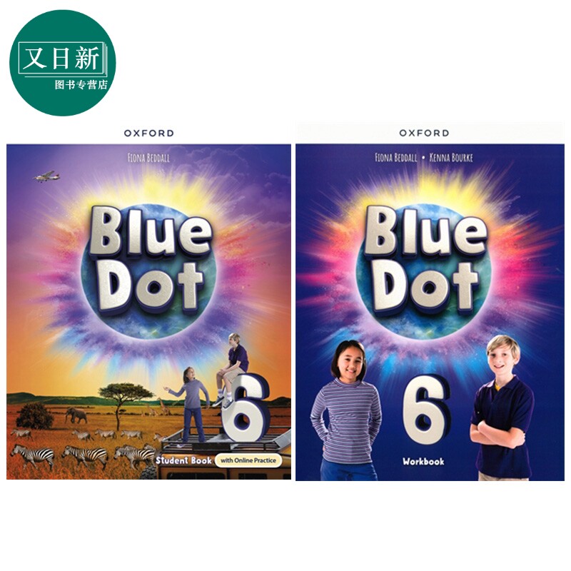 牛津少儿美语教材 Oxford Blue Dot 练习册+学生书6级别 中小学生英语教材原版进口美语发音小学英语bluedot教材 又日新