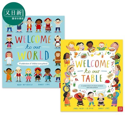 英文原版人文知识儿童绘本2册套装 欢迎来到我们的餐桌世界 Welcome to Our Table World  进口图书 百科图画书 又日新