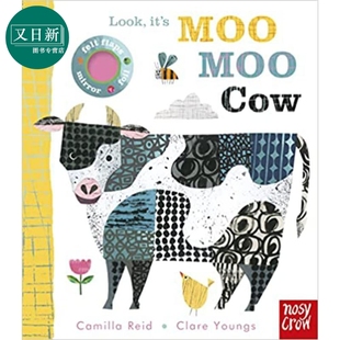 Cow 又日新 拼贴画风 动物及动物故事主题 it’s Moo Camilla 小牛在叫 看 3到6岁 Look 英文原版 Reid 儿童绘本