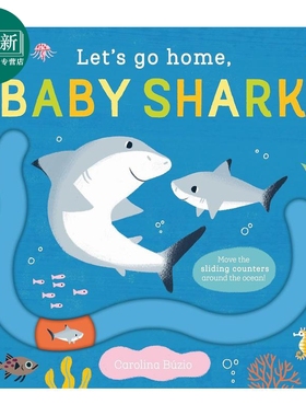 预售 滑块轨道书 回家吧 鲨鱼宝宝 Lets Go Home Baby Shark英文原版 儿童纸板绘本 幼儿纸板书图画书 进口低幼童书 又日新