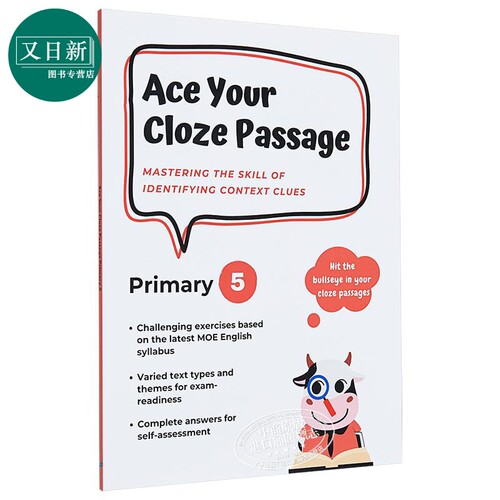 新加坡教辅 Ace Your Cloze Passage Primary 5 战胜英语完形填空 小学5年级 教辅练习 英语填空题 英文原版图书 又日新