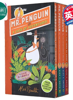 企鹅侦探1-4 Mr Penguin 4 Copy Slipcase 英文原版 儿童侦探推理小说故事 插图小说文学 悬疑探险 Alex T. Smith 又日新