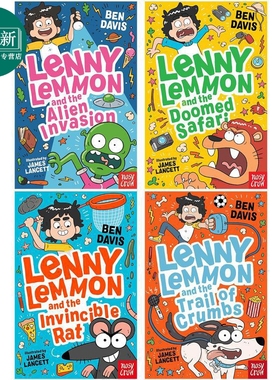 搞笑喜剧 莱尼.莱蒙1-4 共4册 Lenny Lemmon and the Invincible Rat 英文原版 儿童幽默笑话 爆笑校园喜剧故事书 又日新