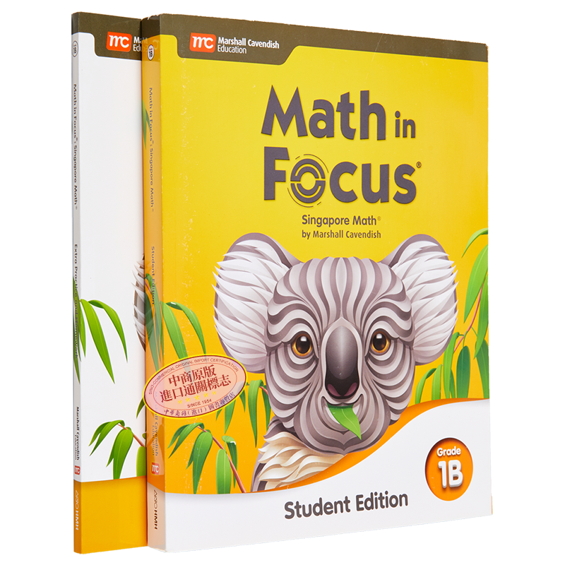 Math in Focus Grade 1B 焦点数学 一年级下册套装 学生书+课外练习作业本 英文原版 美国HMH教材小学新加坡数学 又日新
