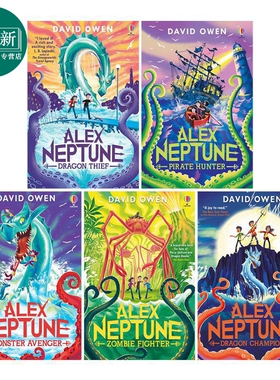亚历克斯冒险系列 5册 Alex Neptune 英文原版 进口儿童文学章节小说 奇幻冒险故事书 9岁以上 David Owen 又日新