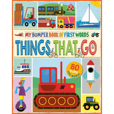 儿童单词大全 交通工具 My Bumper Book of First Words Things That Go英文原版 早教认知纸板书翻翻书 亲子读物 又日新