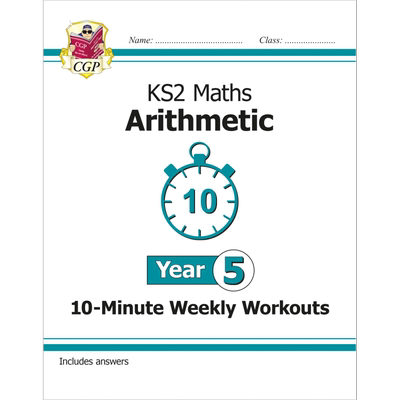 英国原版CGP教辅 新的 KS2 数学 10分钟每周锻炼算术5年级New KS2 Maths 10-Minute Weekly Workouts Arithmetic 又日新