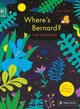 精装 Katja Spitzer Wheres Bernard Bat Spotting Book 伯纳德在哪儿 蝙蝠找找书英文原版 儿童绘本互动图画书 又日新