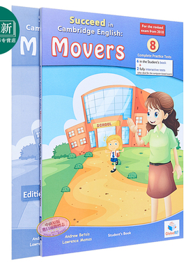 Cambridge YLE Succeed in A1 MOVERS 2018 Format 8 Practice Tests Student's Edition 八套真题含音频答案